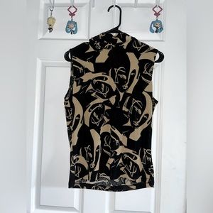 Artsy Class Turtleneck Top